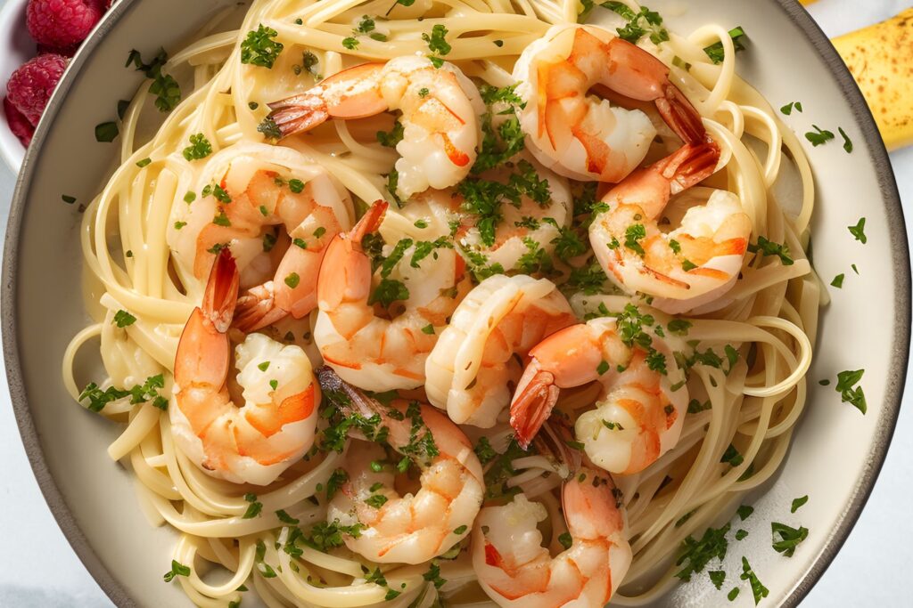 Garlic Butter Shrimp with Lemon Zucchini Noodles